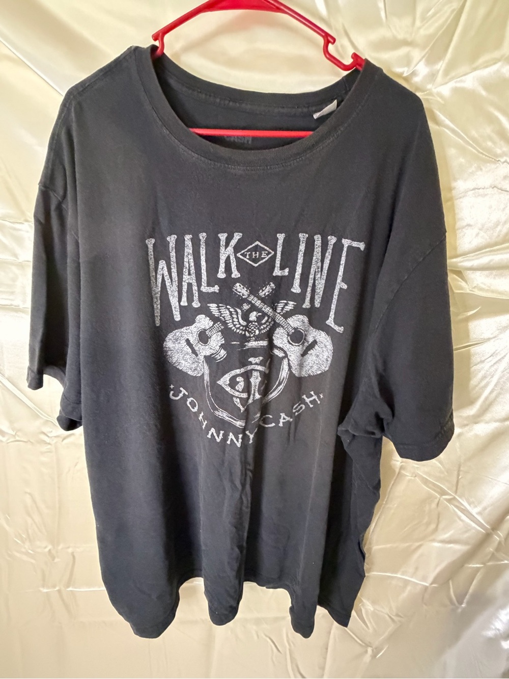 Johnny Cash Walk The Line T Shirt 4XLT Black Guitar Eagle Country Music Tee